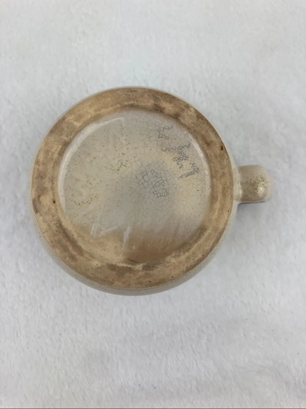 VTG Stoneware Petite Pot Belly Creamer Taiwan 3.5”